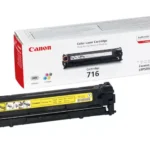 Canon 716 Y is een gele kleurentoner die zorgt voor heldere afdrukken en een paginaopbrengst van ongeveer 1500 pagina’s. Deze