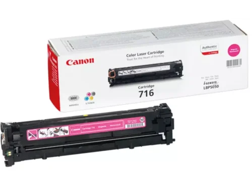 Canon Toner 716 zorgt voor heldere magenta afdrukken en levert tot 1500 pagina’s per cartridge. Deze toner is geschikt voor