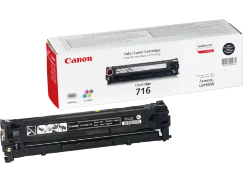 De Canon Cartridge 716 Black levert scherpe zwarte afdrukken en een paginaopbrengst tot 2300 pagina’s, ideaal voor wie betrouwbaar en