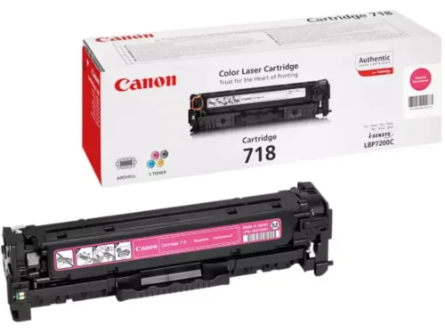 De Canon CRG-718 M magenta toner levert tot 2900 pagina’s en is geschikt voor een brede reeks Canon I-SENSYS, imageCLASS
