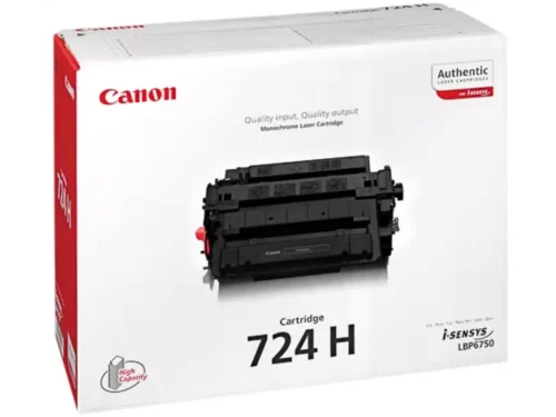 De Canon CRG-724H zwarte toner levert een hoge paginaopbrengst van 12.500 pagina’s en is geschikt voor diverse Canon Laser- en
