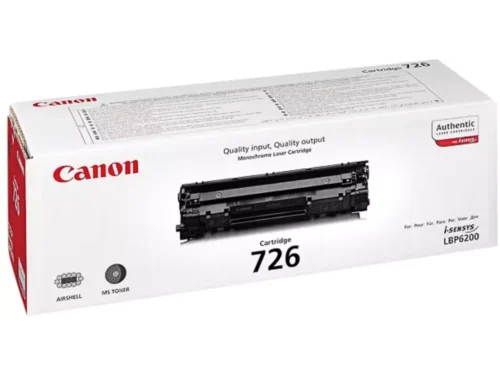 De Canon CRG-726 zwarte toner levert tot 2100 pagina’s aan scherpe afdrukken en is ideaal voor wie betrouwbaar en efficiënt