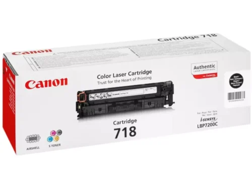 De Canon CRG-718 Bk VP is een betrouwbare zwarte toner voor scherp en efficiënt dagelijks printwerk, met een hoge opbrengst