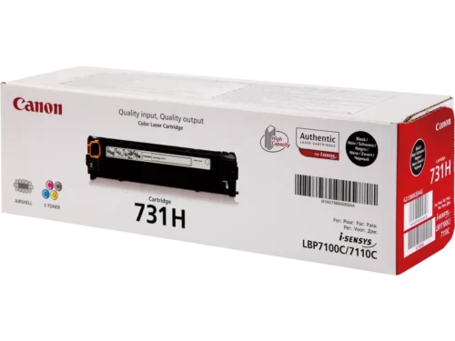 De Canon 731H zwarte toner levert tot 2400 pagina’s en is geschikt voor diverse Canon i-SENSYS en LaserShot printers. Deze