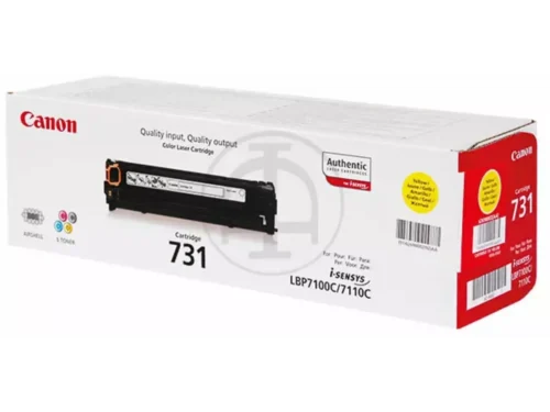De Canon 731 gele tonercartridge levert tot 1500 pagina’s en is geschikt voor diverse Canon Laser en I-SENSYS printers. Ideaal