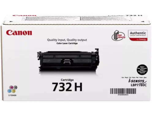De Canon 732H zwarte toner levert een hoge paginaopbrengst van 12.000 pagina’s en is ideaal voor wie scherpe, betrouwbare afdrukken
