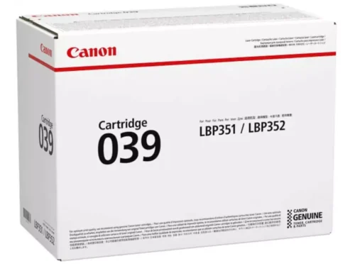 De Canon 039 zwarte toner levert tot 11.000 pagina’s en is geschikt voor diverse Canon I-SENSYS laserprinters. Ideaal voor wie