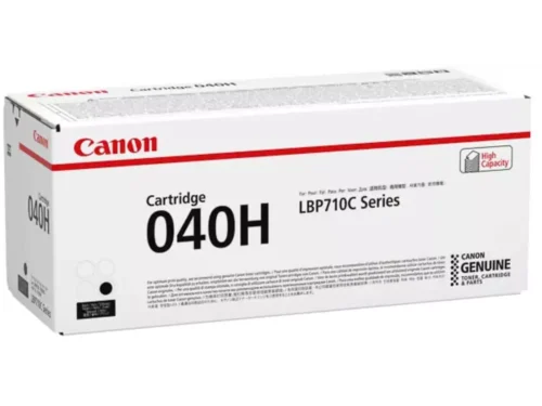 De Canon 040H toner in zwart levert betrouwbare, scherpe afdrukken voor diverse Canon Laser printers uit de i-SENSYS LBP-serie. Met
