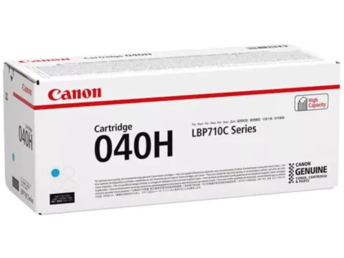 Canon 040H cyaan is een betrouwbare tonercartridge voor scherpe, professionele afdrukken in Canon i-SENSYS laserprinters. Met één stuk per verpakking