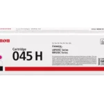 De Canon 045 H magenta kleurentoner levert scherpe afdrukken en gaat tot 2200 pagina’s mee, ideaal voor diverse Canon I-SENSYS