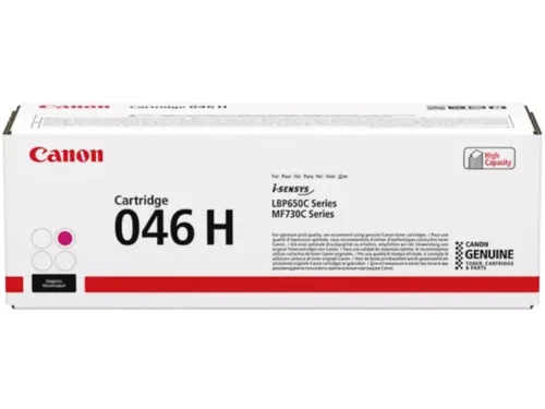 Canon 046 H magenta kleurentoner levert scherpe afdrukken en een hoge paginaopbrengst van 5000 pagina’s, ideaal voor wie betrouwbaar en