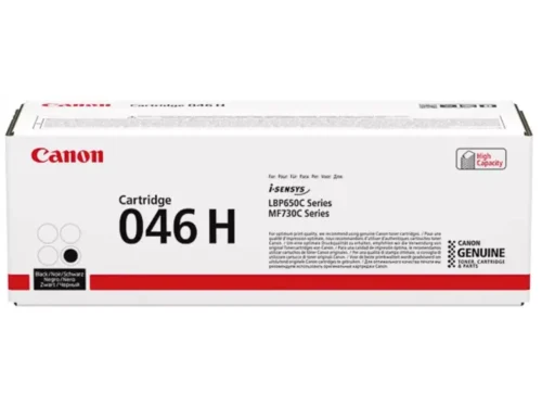 De Canon 046 H zwarte toner levert tot 6300 pagina’s en is geschikt voor diverse Canon I-SENSYS laserprinters en multifunctionals.