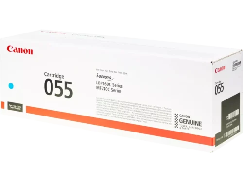 Canon 055 cyaan toner biedt een hoge paginaopbrengst van 2100 pagina’s en is geschikt voor diverse Canon i-SENSYS laserprinters en
