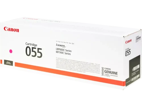 Canon 055 magenta toner levert tot 2100 pagina’s en is geschikt voor diverse Canon I-SENSYS printers en multifunctionals. Deze toner