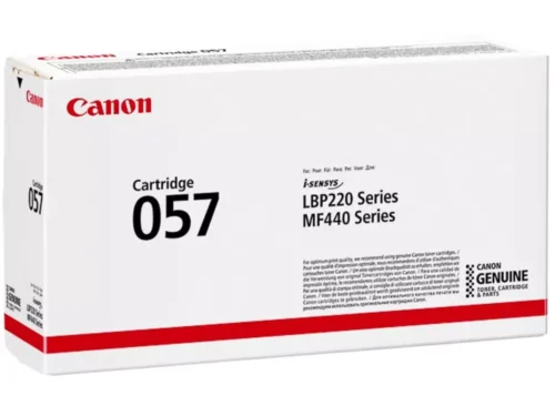 Canon 057 zwarte toner levert tot 3100 pagina’s en is geschikt voor een brede reeks Canon I-SENSYS en imageCLASS printers.