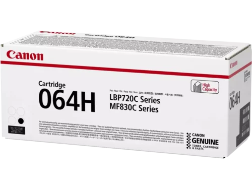 De Canon 064H zwarte toner levert tot 13.400 pagina’s en is geschikt voor diverse Canon laserprinters en multifunctionals uit de