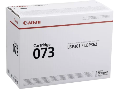 De Canon 073 zwarte toner levert een hoge paginaopbrengst van 27.000 pagina’s en is ideaal voor het consistent afdrukken van