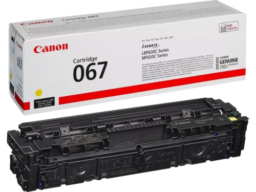 De Canon 067 gele toner levert tot 1250 pagina’s en is ideaal voor scherpe, levendige afdrukken. Deze Canon 067 is