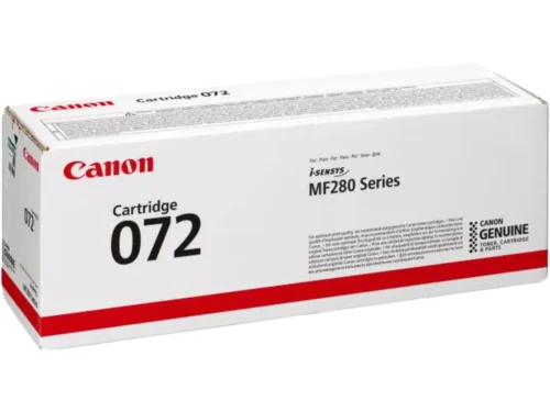 De Canon 072 zwarte toner levert tot 1400 pagina’s en is ideaal voor diverse Canon i-SENSYS laserprinters en multifunctionals. Een