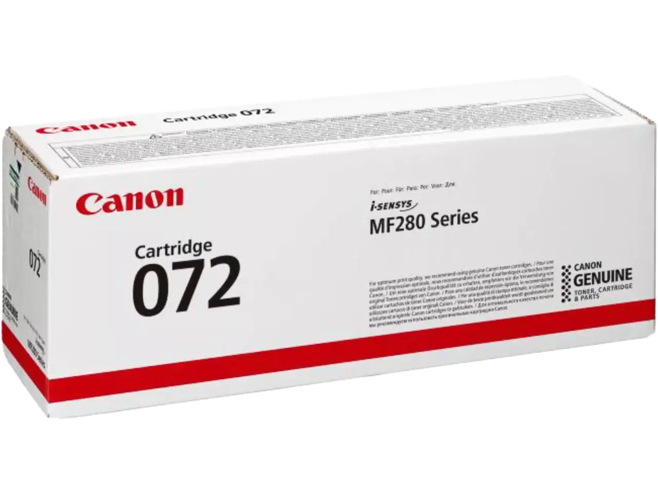 5647C002 Canon 072 LBP cartridge zwart voor 1400 pagina’s De Canon 072 zwarte toner levert tot 1400 pagina’s en is ideaal voor diverse Canon i-SENSYS laserprinters en multifunctionals. Een