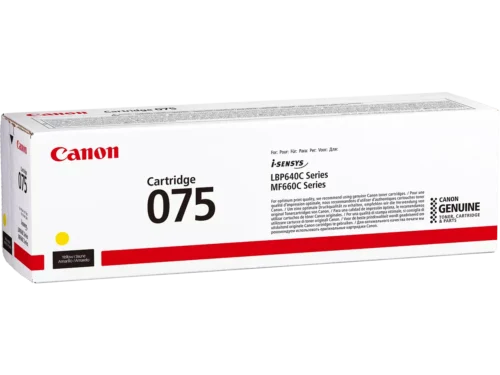 De Canon 075 geel kleurentoner zorgt voor heldere, professionele afdrukken en heeft een paginaopbrengst van tot wel 1300 pagina’s. Deze