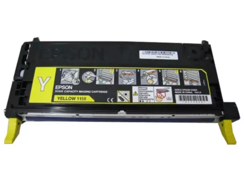 De Epson toner geel S051158 biedt hoge capaciteit en betrouwbare prestaties voor scherpe, heldere kleuren in al je printwerk. Met
