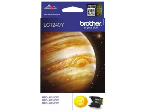Brother LC-1240Y is een gele, pigmentgebonden inktcartridge die zorgt voor heldere en duurzame afdrukken. Deze cartridge is geschikt voor diverse