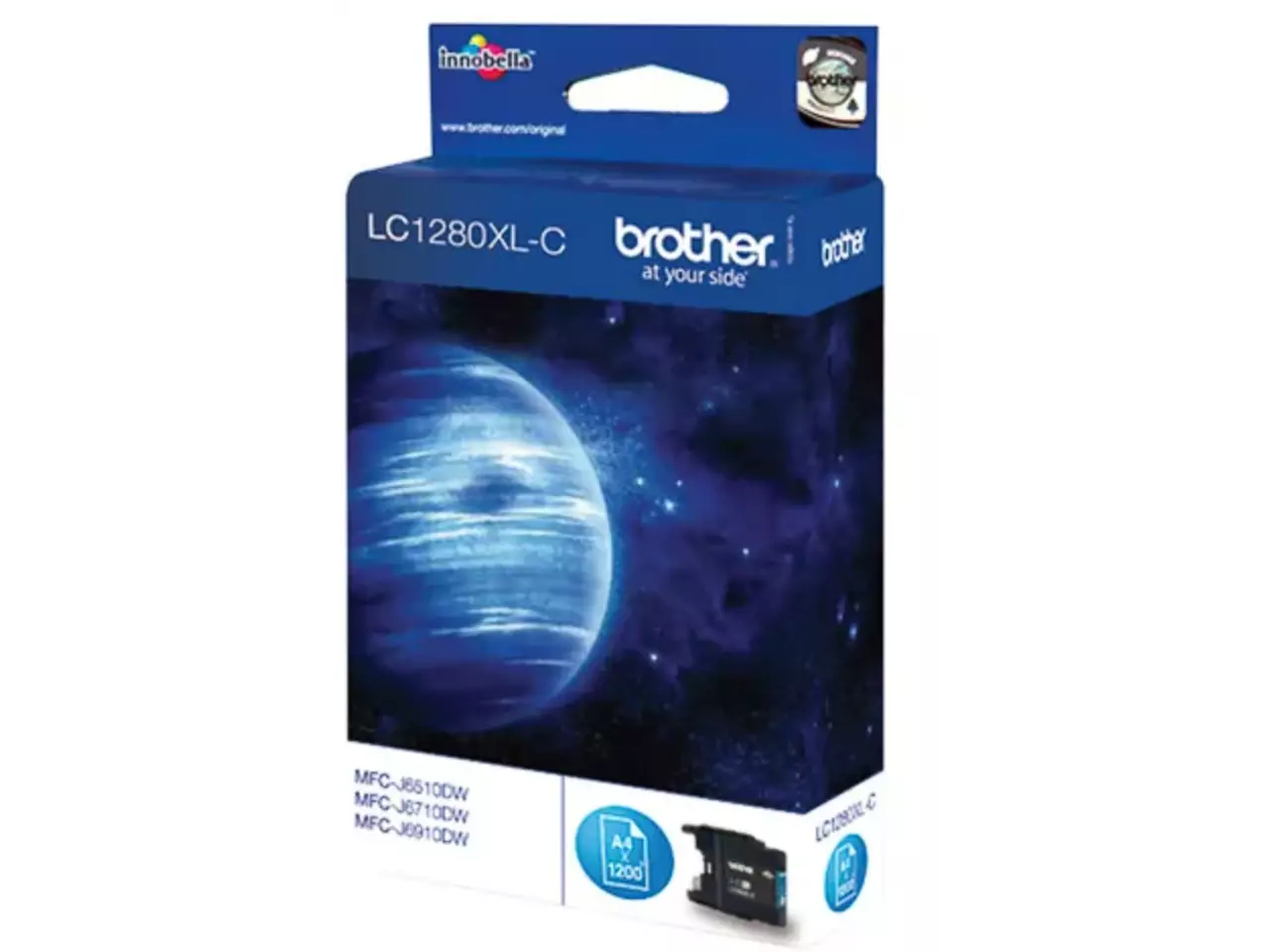 LC1280XLC Brother MFC inkt cyaan HC 1200 pagina’s De Brother LC1280XLC is een cyaan inktcartridge met hoog (XL) rendement, ideaal voor scherpe en levendige afdrukken. Deze cartridge is