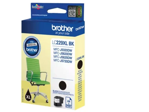 De Brother LC229XLBK is een zwarte inktcartridge op pigmentbasis met een hoge opbrengst van tot wel 2400 pagina’s. Deze enkele