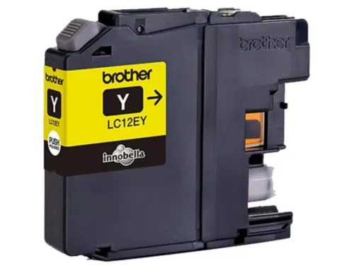 De Brother LC12EY is een gele inktcartridge op pigmentbasis in een enkele verpakking, geschikt voor Brother MFC-J 6925 printers. Met