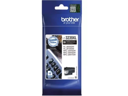 De Brother LC-3239XLBK is een zwarte XL-inktcartridge met pigmentinkt en een hoge opbrengst tot 6000 pagina’s. Ideaal voor wie betrouwbaar