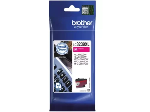Brother LC3239XLM is een hoogwaardige magenta inktcartridge met pigmentinkt en XL-rendement, goed voor tot 5000 pagina’s. Ideaal voor compatibele Brother-printers