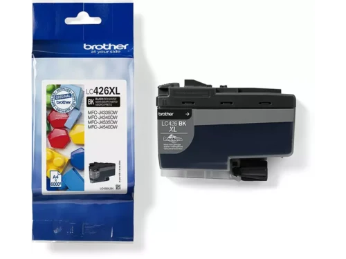 De Brother LC-426XLBK is een zwarte XL-inktcartridge met hoog rendement, goed voor maar liefst 6000 pagina’s. Deze enkele verpakking is