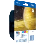 Brother LC1100RBWBP is een handige multi-verpakking pigmentinkt in cyaan, magenta en geel, goed voor scherpe kleurenprints tot 325 pagina’s. Deze
