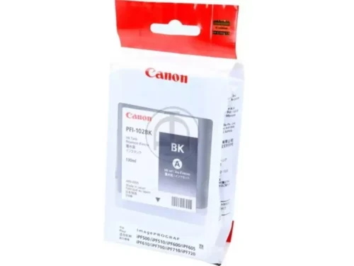 Canon PFI-102BK is een zwarte pigmentinkt van 130 ml die zorgt voor scherpe, duurzame afdrukken. Deze inkt is geschikt voor