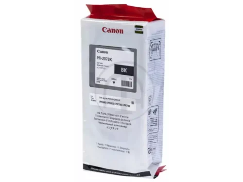 De Canon PFI-207 BK is een zwarte pigmentinkt die zorgt voor scherpe, duurzame afdrukken met professionele kwaliteit. Deze cartridge is