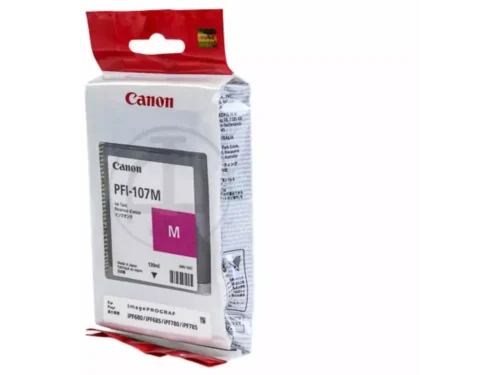 De Canon PFI-107M is een magenta inktcartridge op pigmentbasis, speciaal ontwikkeld voor scherpe en duurzame afdrukken. Deze cartridge is geschikt