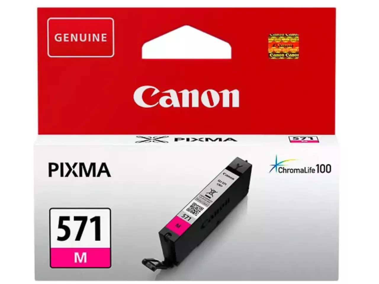 0387c001 Canon CLI571M nr.571 Pixma MG inkt magenta voor 306 pagina’s De Canon 0387C001 magenta inktcartridge levert heldere, duurzame kleuren met pigmentinkt en een normale opbrengst van 306 pagina’s. Deze cartridge