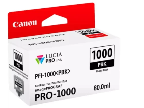 De Canon 0546C001 is een pigmentgebaseerde fotozwarte inktcartridge van 80 ml, speciaal ontworpen voor de Canon imagePROGRAF PRO 1000. Met
