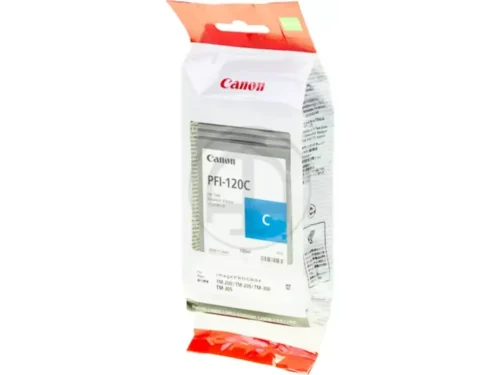 De Canon PFI-120C is een cyaan inktcartridge van 130 ml in een enkele verpakking, geschikt voor diverse Canon imagePROGRAF- en