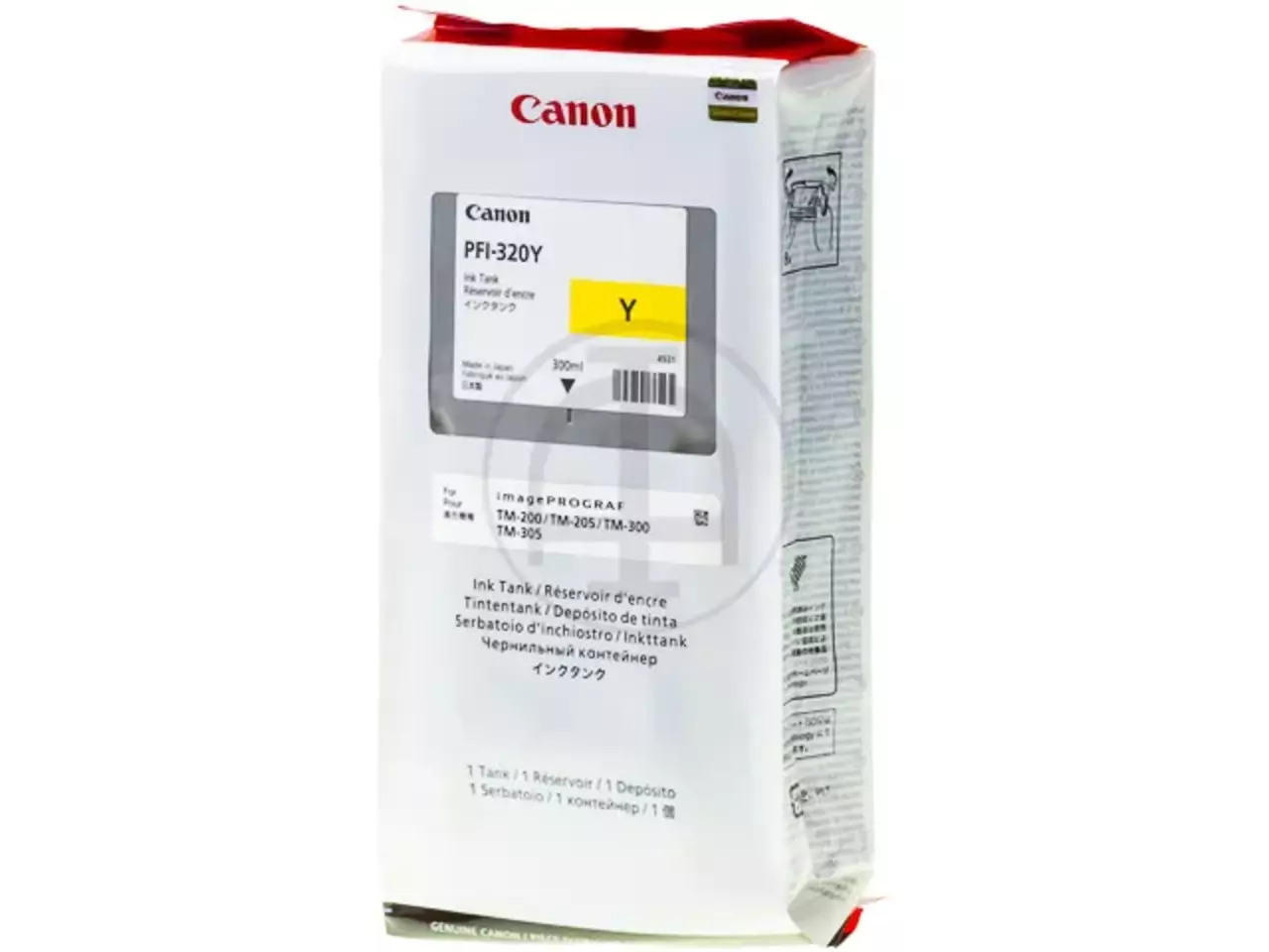 Canon pfi320y ipf >6m inkt geel 300ml voor professionele prints De Canon PFI-320Y is een gele pigmentinktcartridge van 300 ml, ideaal voor scherpe en duurzame afdrukken. Deze cartridge is geschikt