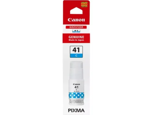 De Canon GI-41C is een originele cyaan inktcartridge die zorgt voor heldere en consistente afdrukken met Canon PIXMA G-printers. Geschikt