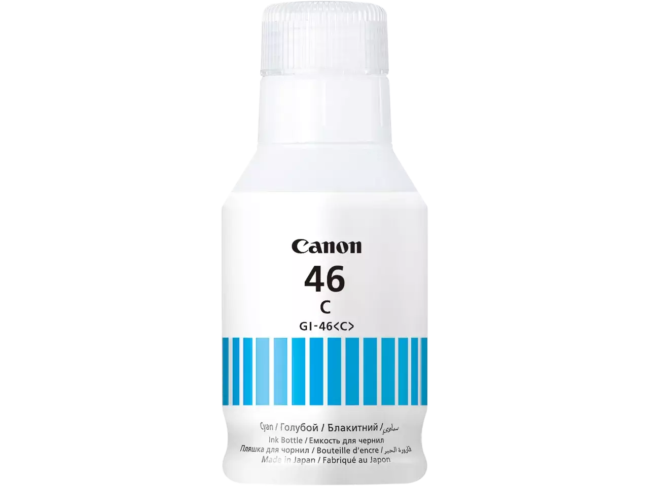 4427c001 Canon GI46C Maxify GX inkt cyaan 135 ml De originele Canon GI-46 C in cyaan zorgt voor heldere, consistente afdrukken en is perfect geschikt voor de Canon MAXIFY