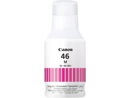 De Canon GI-46 M in magenta is een originele inktcartridge die zorgt voor levendige afdrukken en betrouwbare prestaties in je