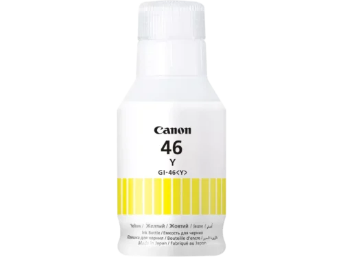 De Canon GI-46 Y is een originele gele inktcartridge voor Canon MAXIFY GX 5040-printers, ideaal voor scherpe en levendige afdrukken.