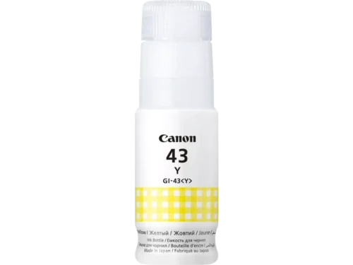 De Canon GI-43Y originele gele inktcartridge levert heldere, betrouwbare afdrukken voor Canon PIXMA G540 en G640-printers. Dankzij de perfecte merkcompatibiliteit