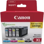 De Canon 9182B010 inktcartridgeset met hoog rendement levert scherpe afdrukken in zwart, cyaan, magenta en geel, ideaal voor dagelijks printgebruik.