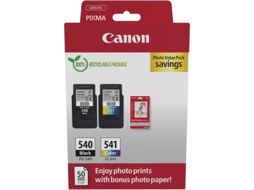 De Canon 5225B013 value pack bevat zwarte, cyaan, magenta en gele inkt en is ideaal voor diverse Canon PIXMA-printers. Met