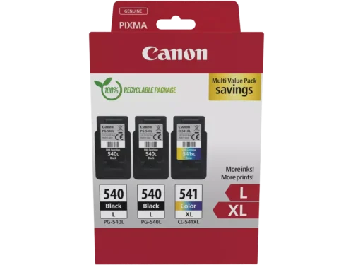 De Canon 5224B017 multi-verpakking bevat twee sets in zwart, cyaan, magenta en geel en is geschikt voor diverse Canon PIXMA-printers.