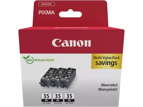 De Canon 1509B028 inktcartridge is een handige multi-verpakking met 3 zwarte cartridges, ideaal voor duidelijke en betrouwbare afdrukken. Deze verpakking
